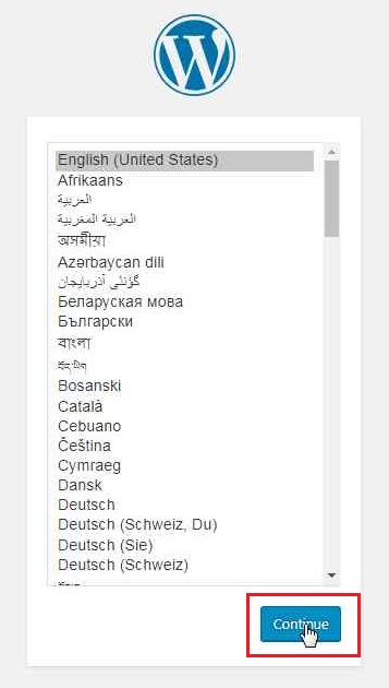 cara install wordpress