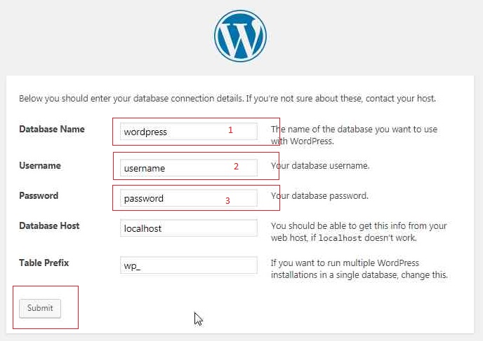 cara install wordpress
