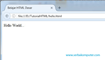 Cara Membuat dan Menjalankan File HTML