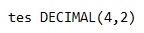 Tipe Data Decimal Pada MySQL