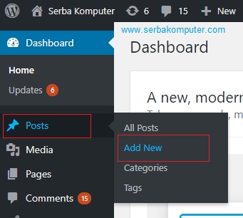 cara membuat post di WordPress