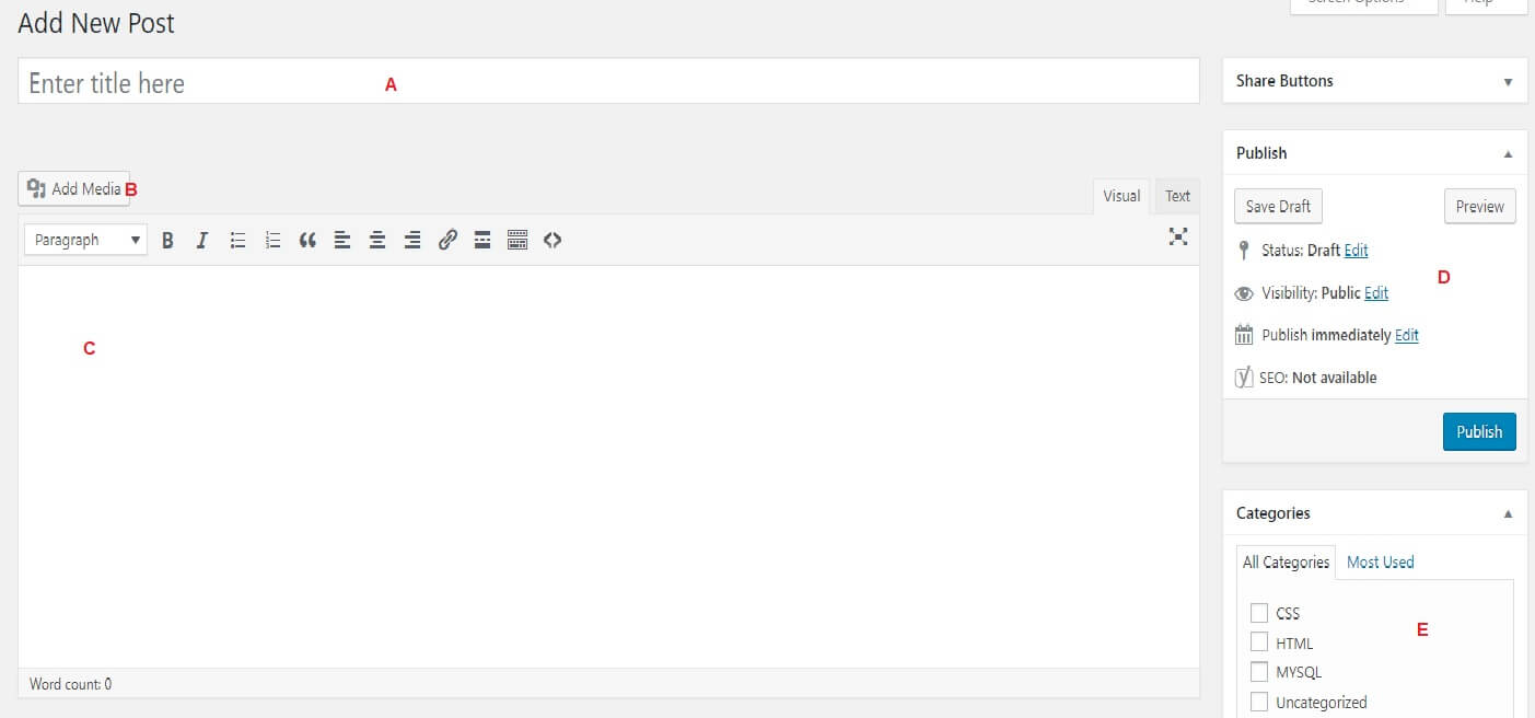 cara membuat post di WordPress