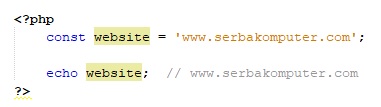 konstanta pada php